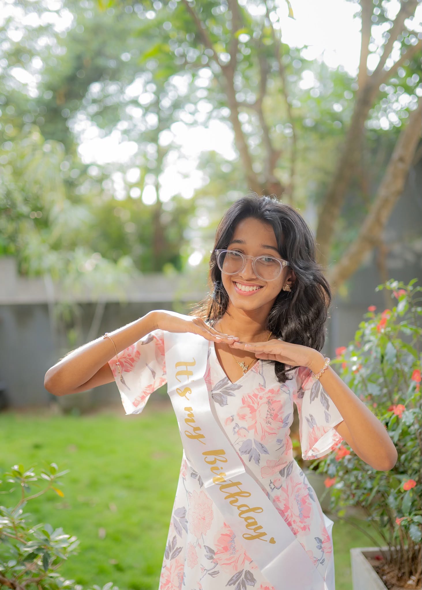 16th birthday photoshoot in a garden in Colombo, Sri Lanka