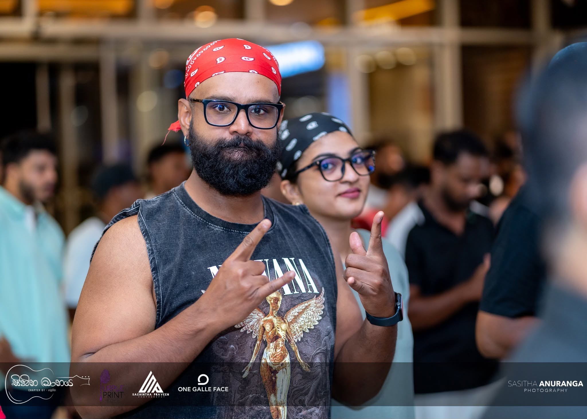 Event photography of attendees at Sihina Maanaya, One Galle Face mall