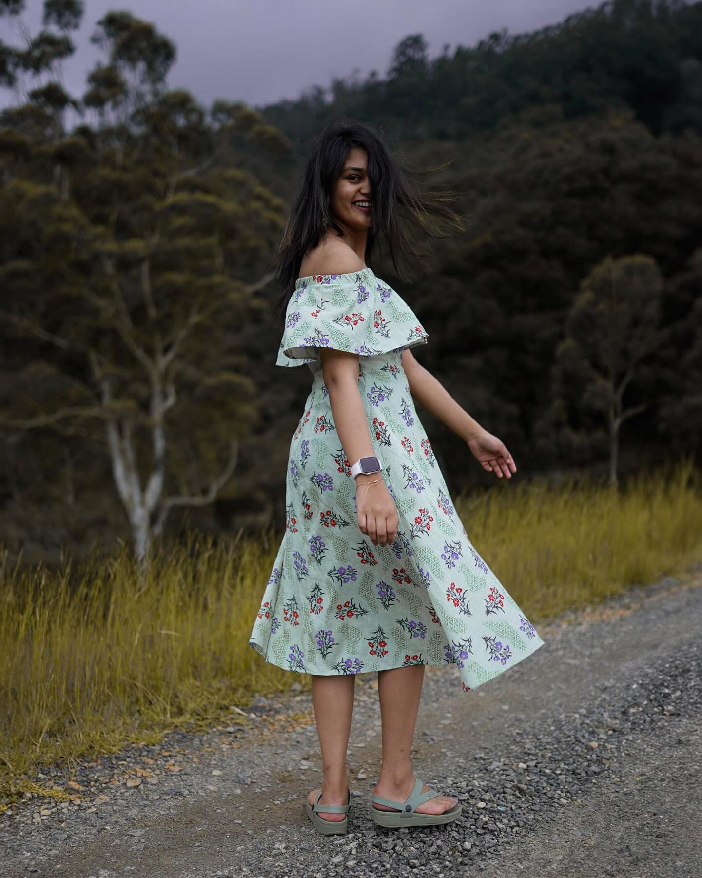 Fashion editorial portrait in Sri Lanka's hill country