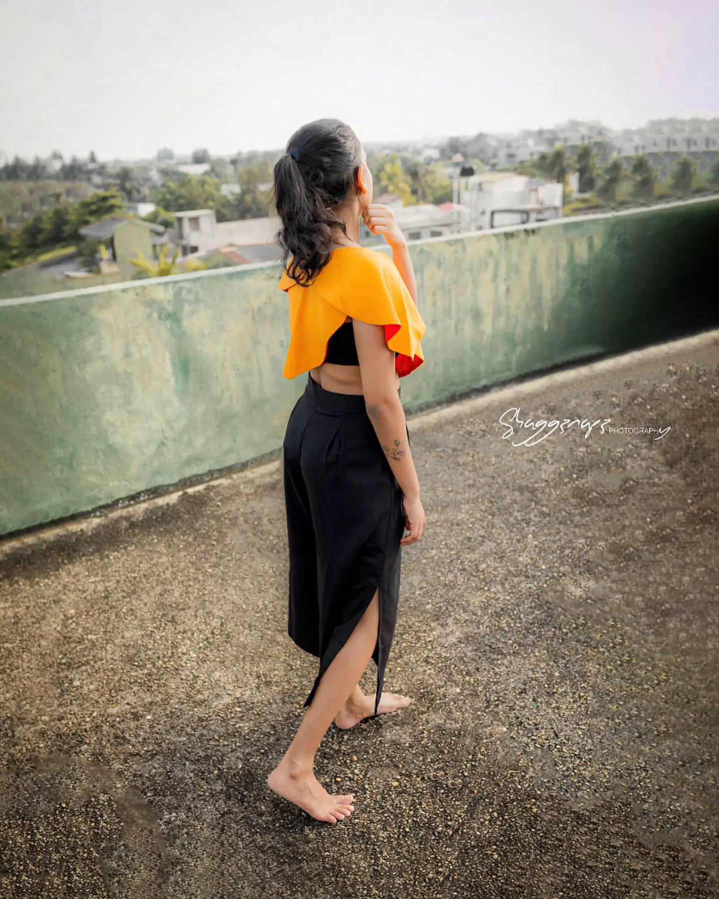 Rooftop fashion editorial photography in Colombo, Sri Lanka