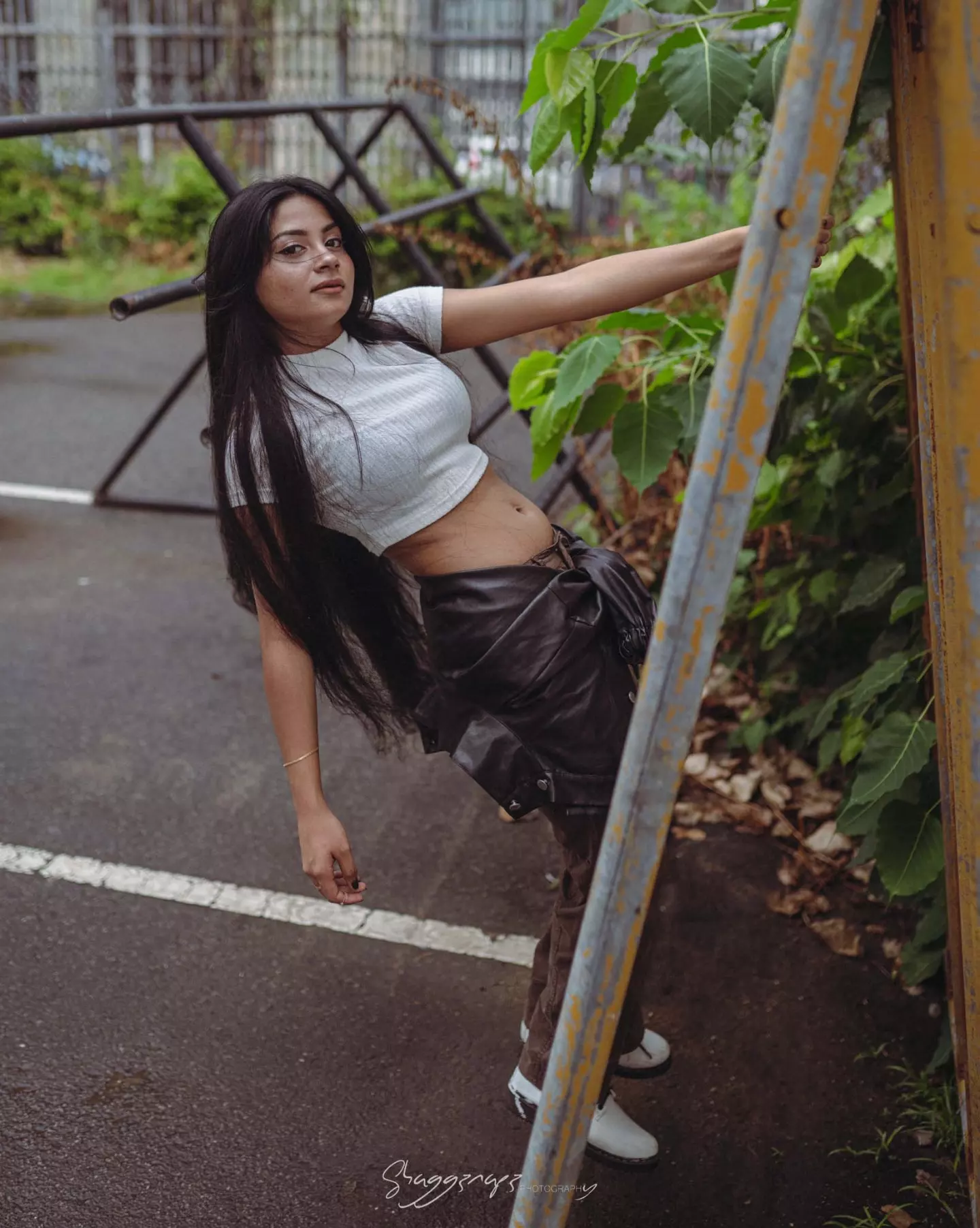 Street fashion photography in an urban alley in Colombo, Sri Lanka